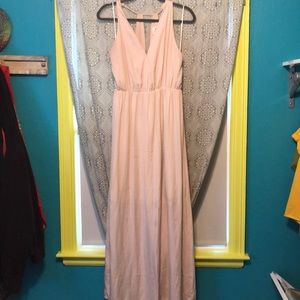 Anthropologie Cream Maxi Dress